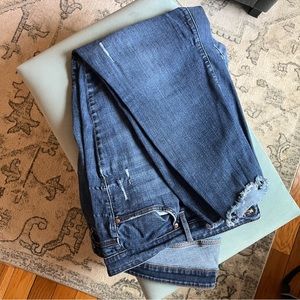 Loft Frayed Hem Jeans